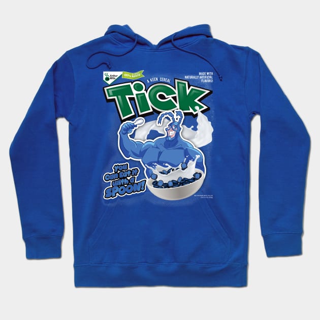 Tick Cereal Hoodie by Alema Art